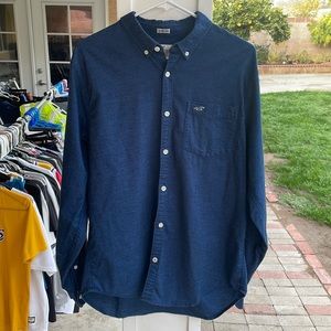 L Hollister Stretch Dress Shirt
